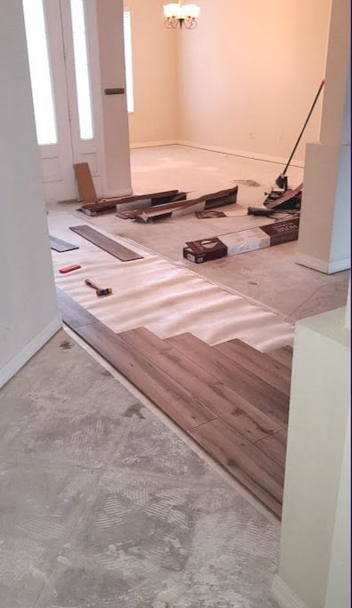 Laminate flooring after