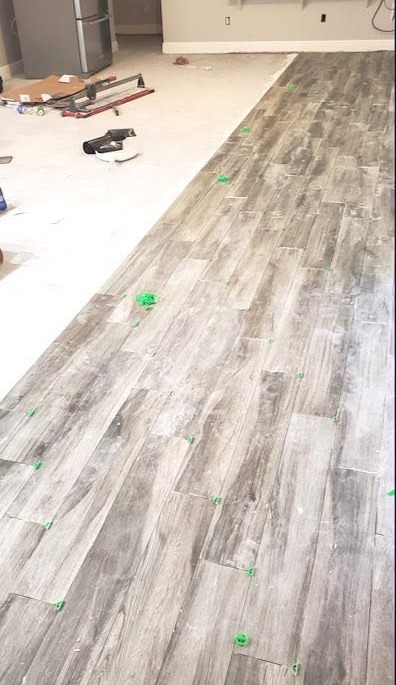 Tile flooring after