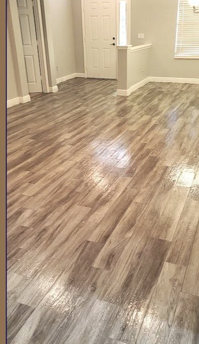 Tile flooring before